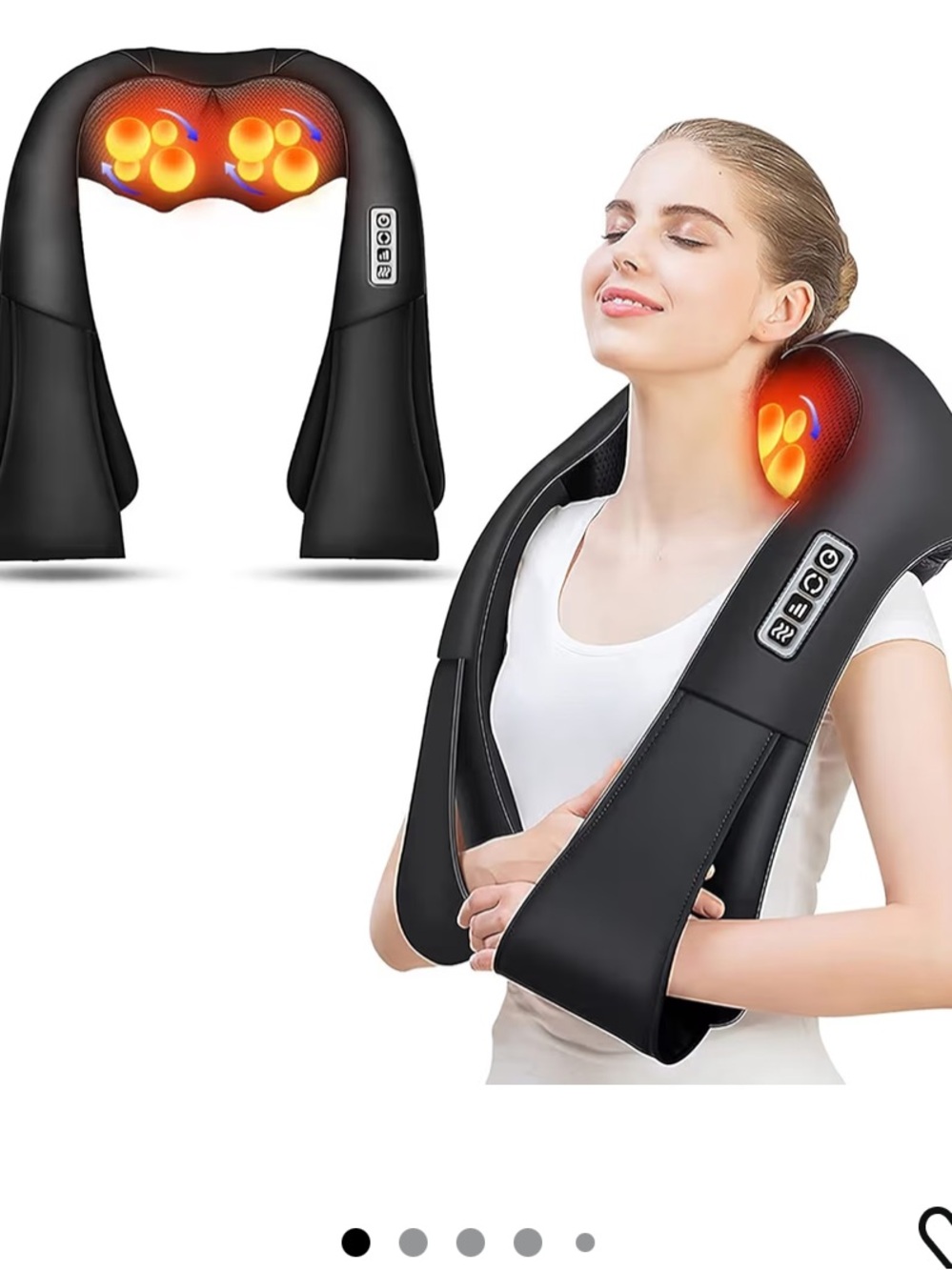 Black Padded Neck and Shoulder Massager